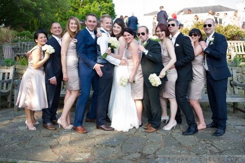 Wedding reception in West London, group portraits, 2013.