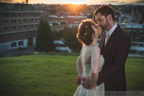 Sunset bridal portraits, Hertfordshire, UK, 2013.